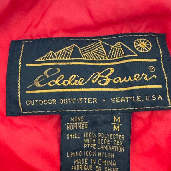 Vintage 90s Eddie Bauer Gore Tex Red Green Pullover Windbreaker Men Size Medium - Picture 2 of 14